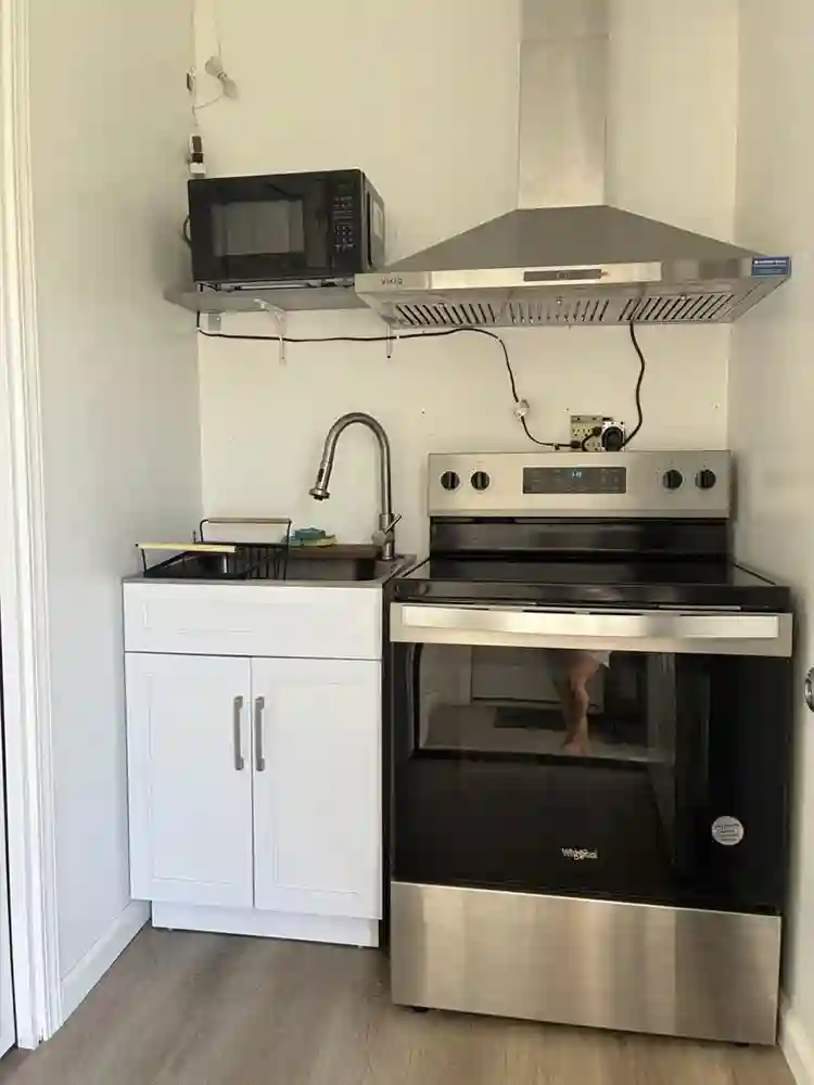 A studio with mini split