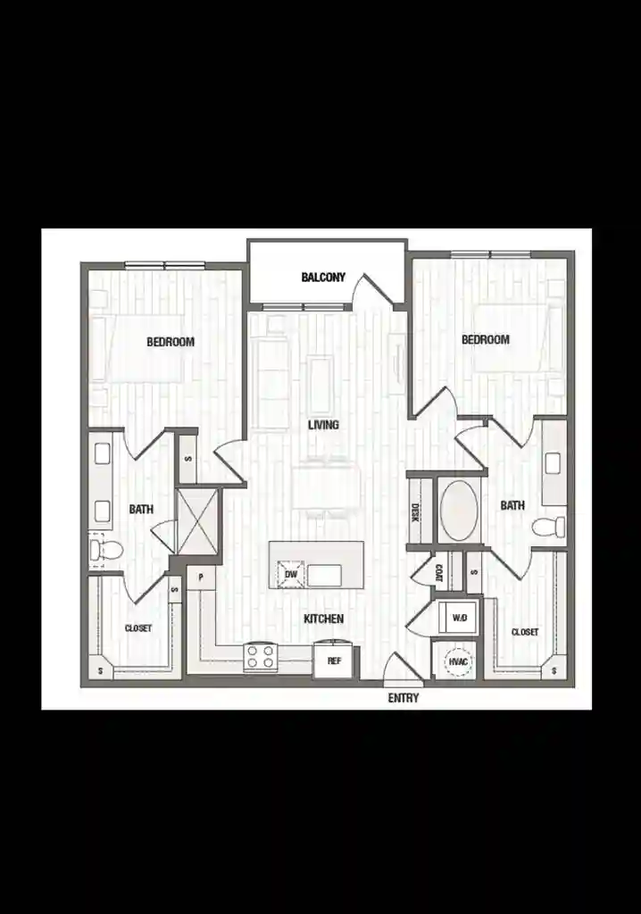 Large Bedroom with Walk In Closet