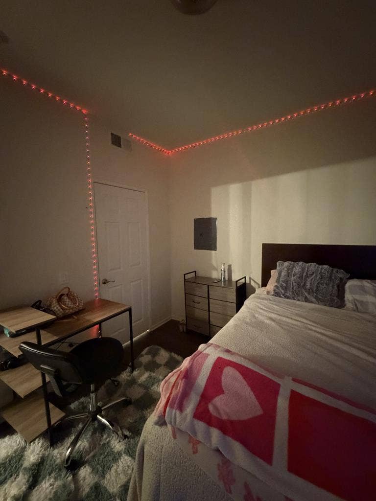 Bed & Bathroom available