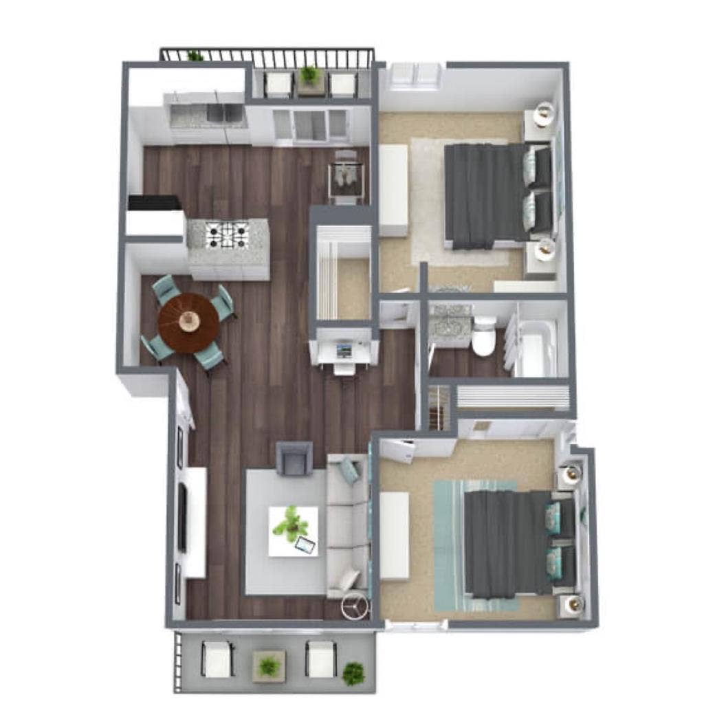 Large room in furnished apartment