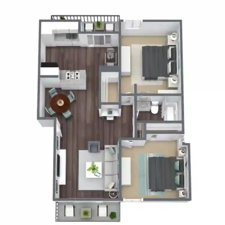 Large room in furnished apartment