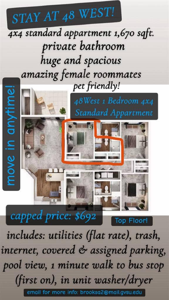 Room Available at 48 West!