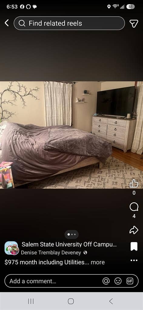 Private room for rent in Salem Mass