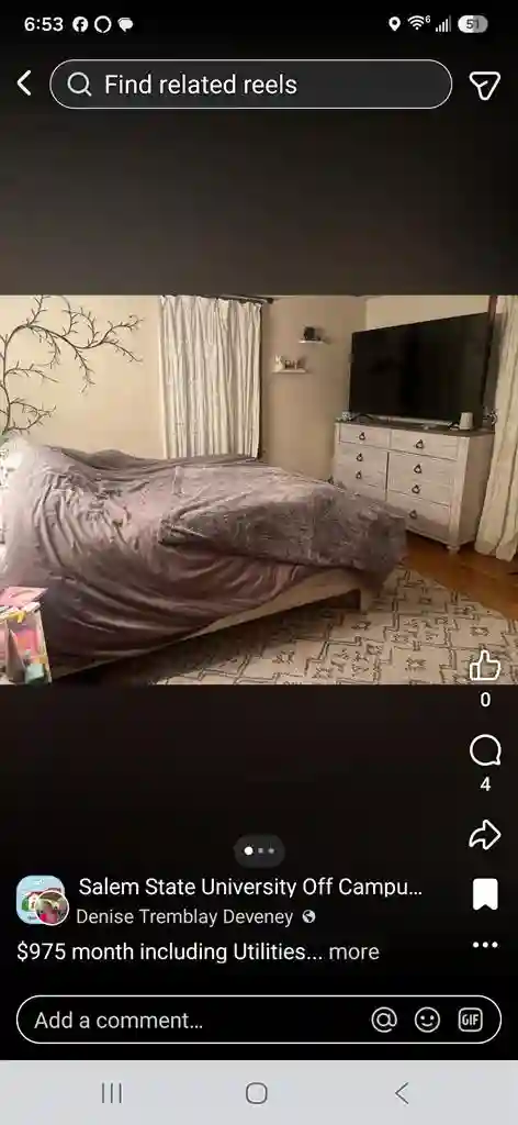 Private room for rent in Salem Mass