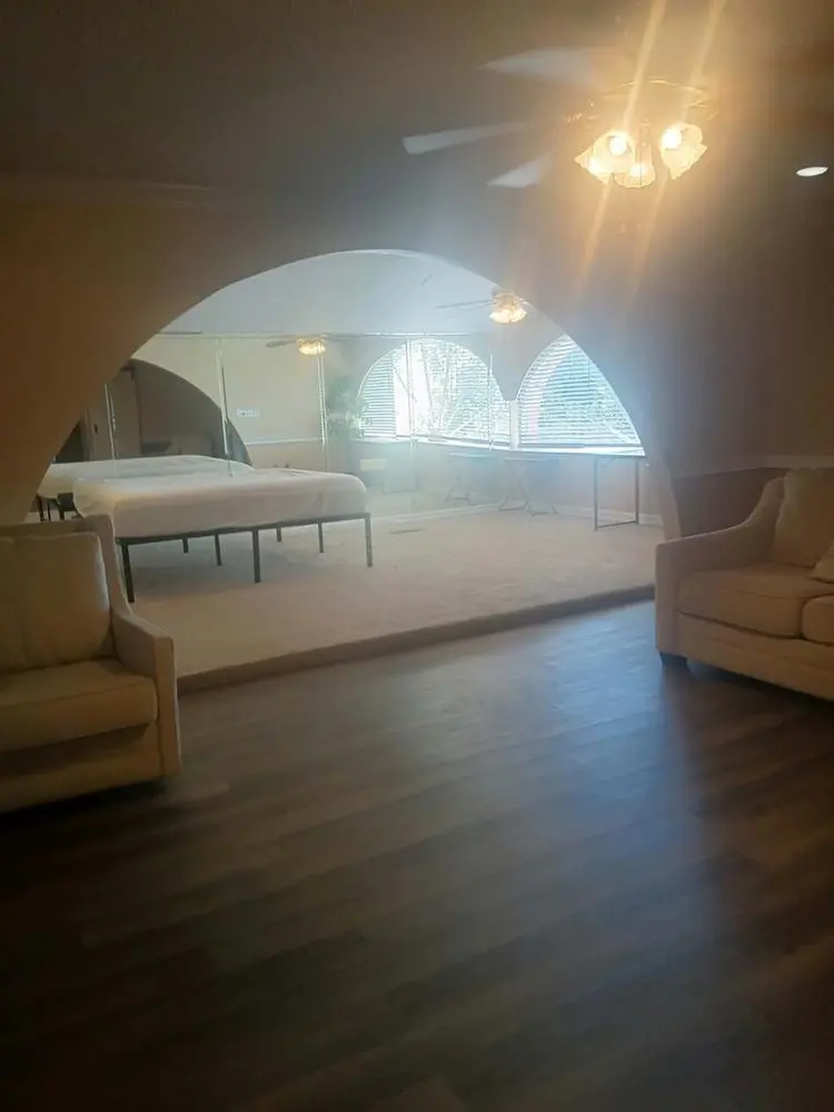 Private master suite on lake