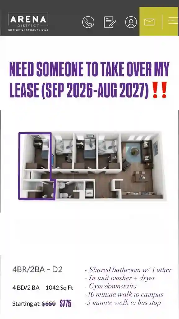 Need someone to take over my lease
