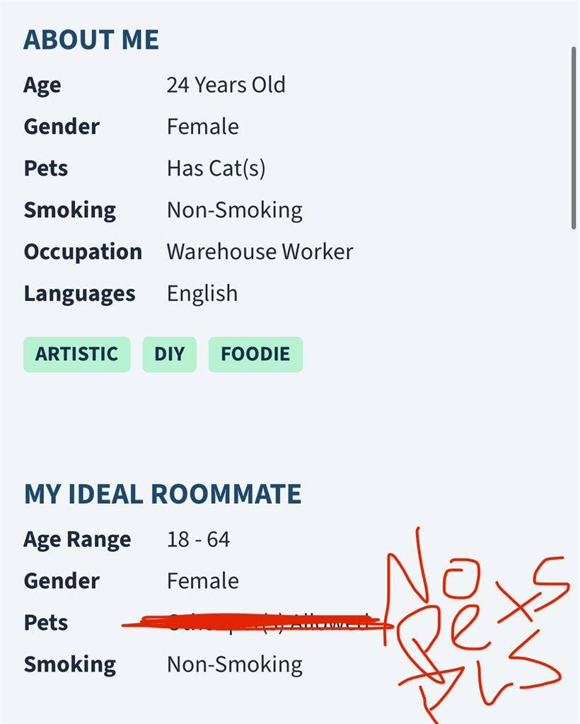 Private room for rent