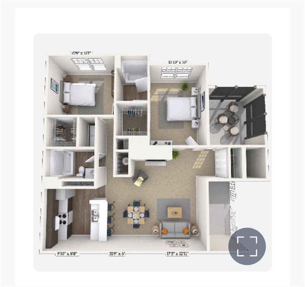 2bed2bath room at MAA Duke Forestt
