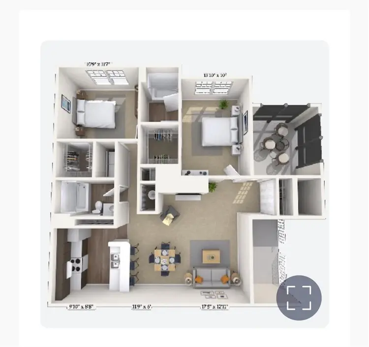 2bed2bath room at MAA Duke Forestt