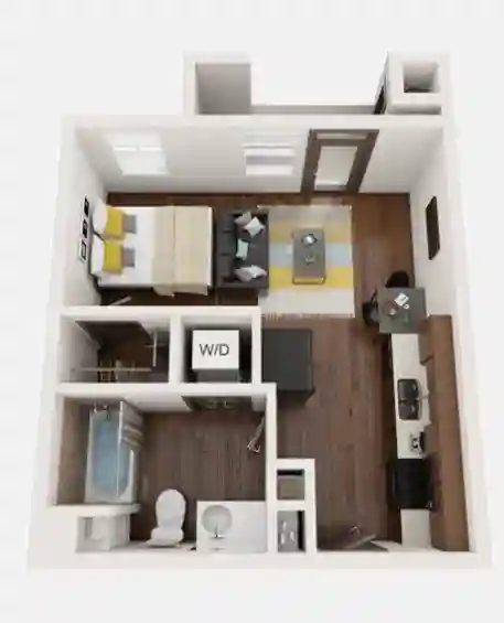 Furnished Studio (in-unit W/D)