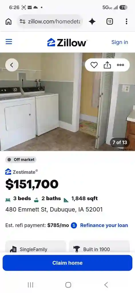 3 bed house