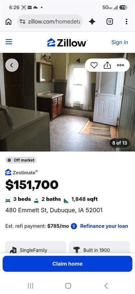 3 bed house