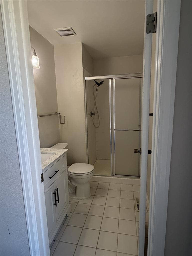 Master bedroom with bathroom