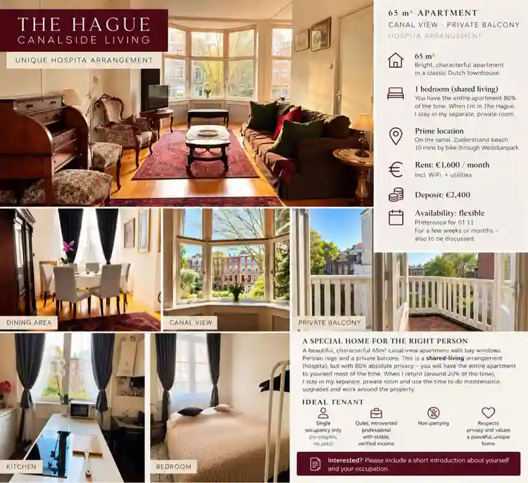 The Hague Apartment at the canal