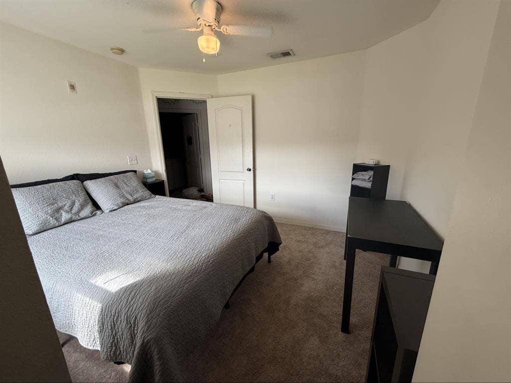 3rd bedroom with a shared bathroom