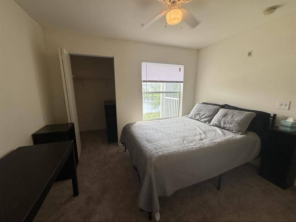3rd bedroom with a shared bathroom