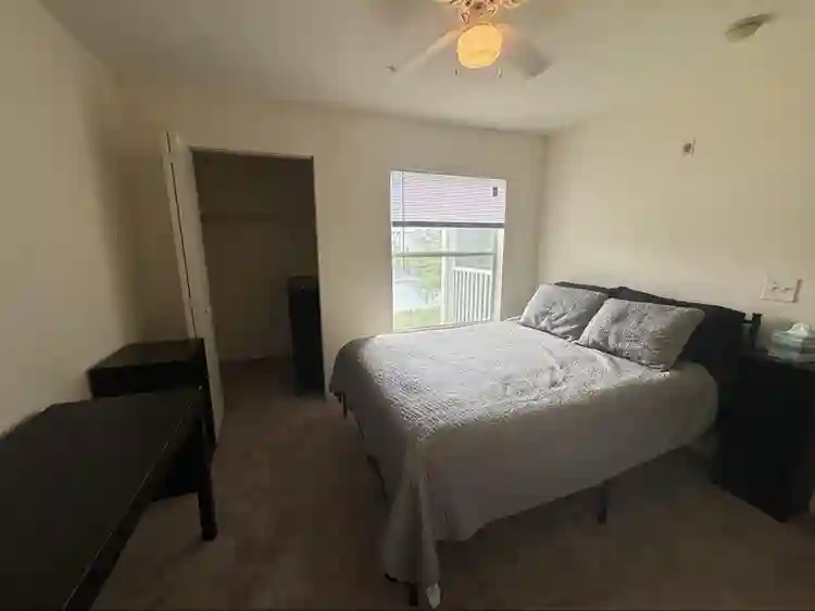3rd bedroom with a shared bathroom