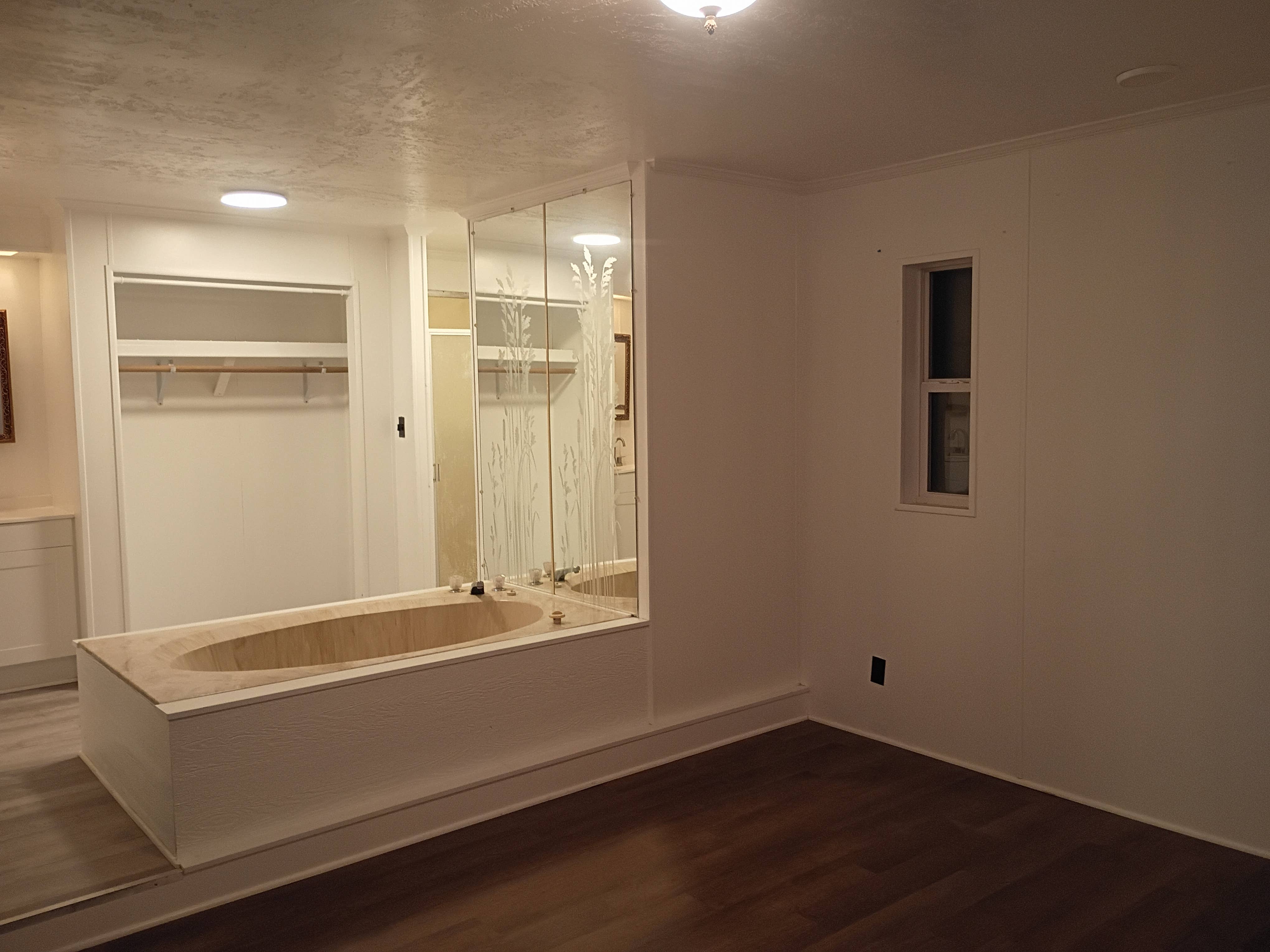 Master bedroom and private bathroom
