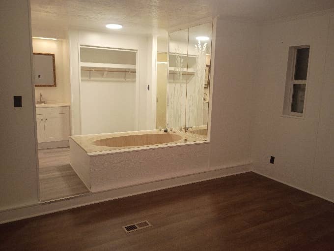 Master bedroom and private bathroom