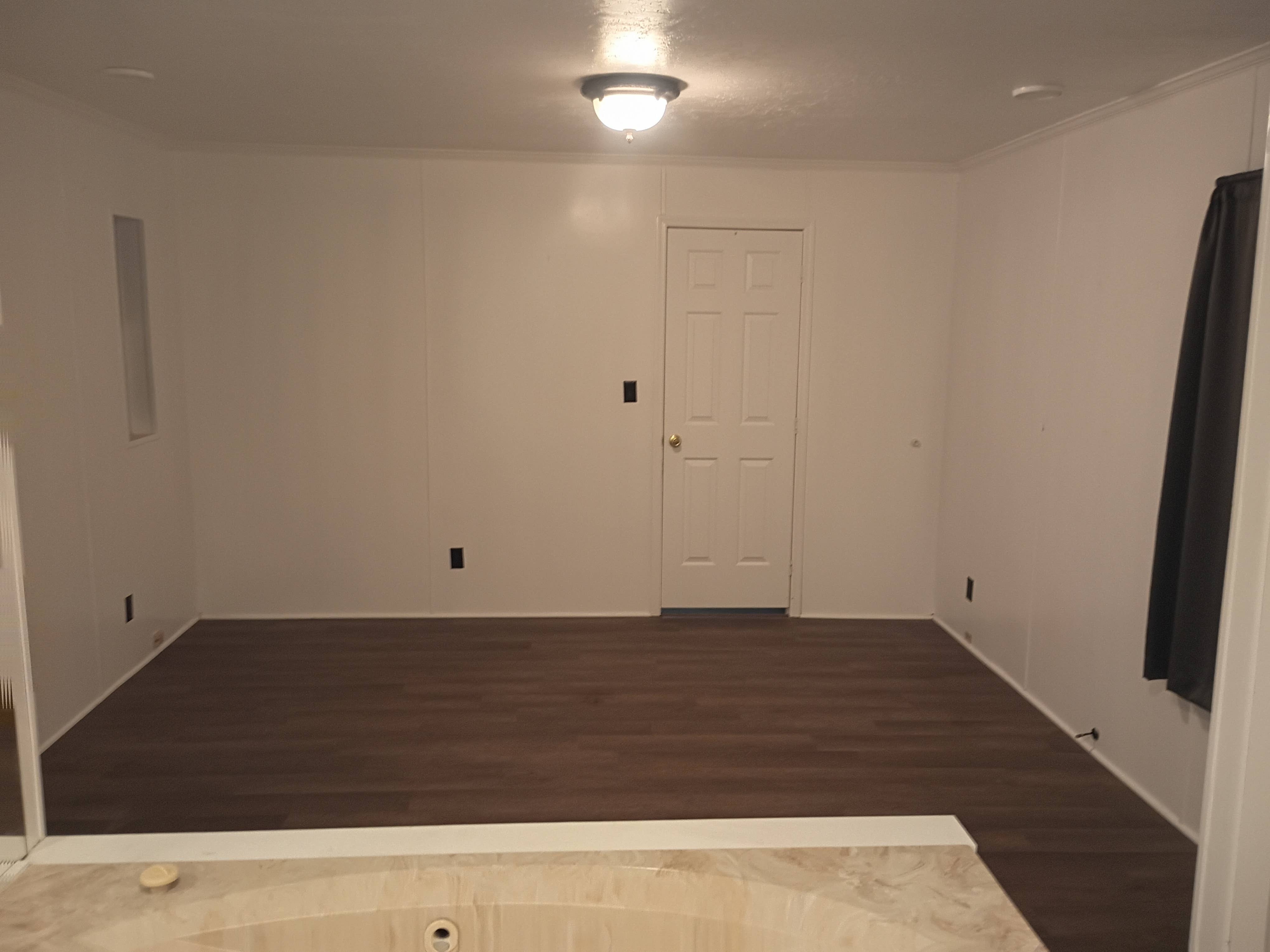 Master bedroom and private bathroom