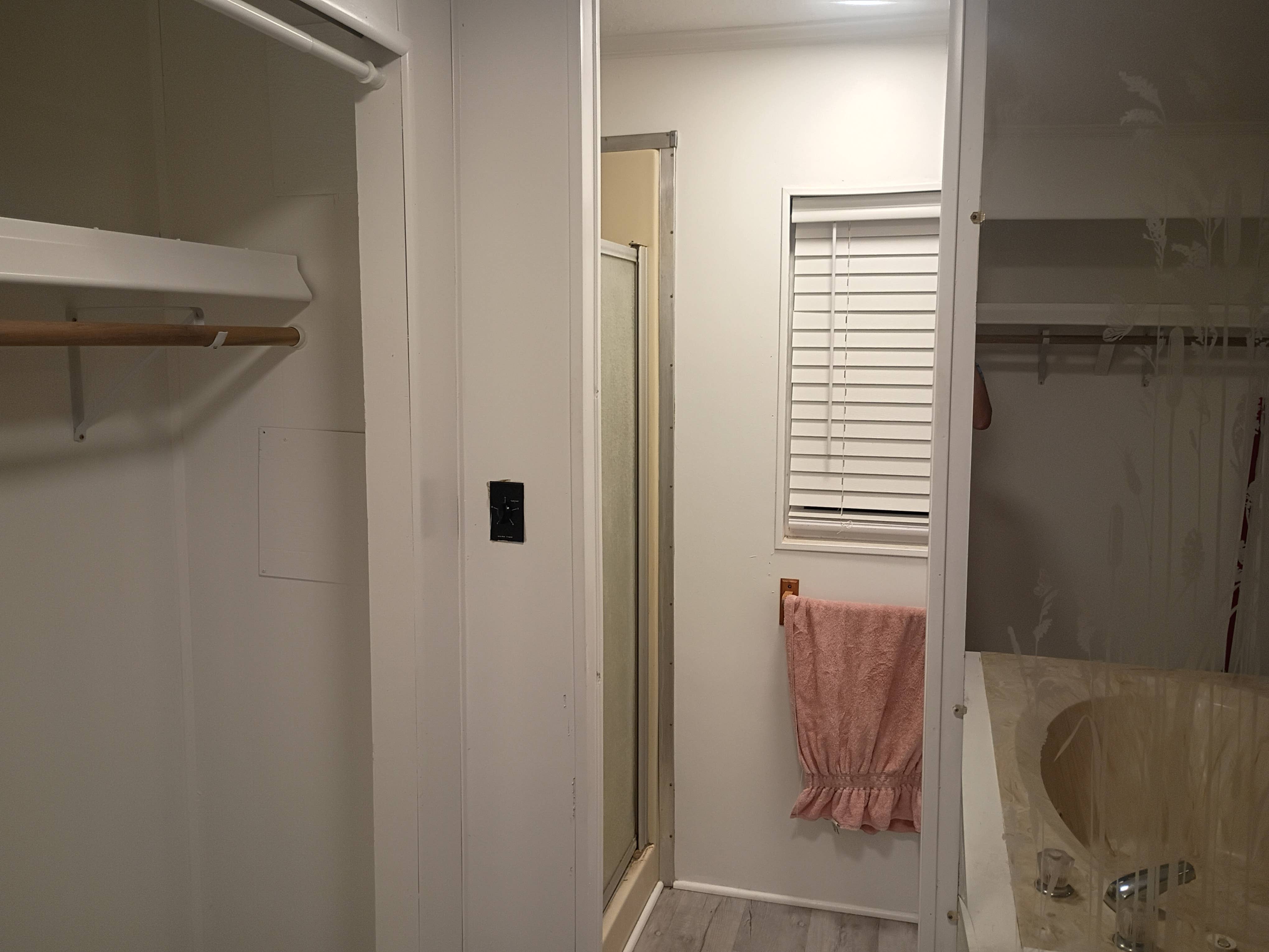 Master bedroom and private bathroom