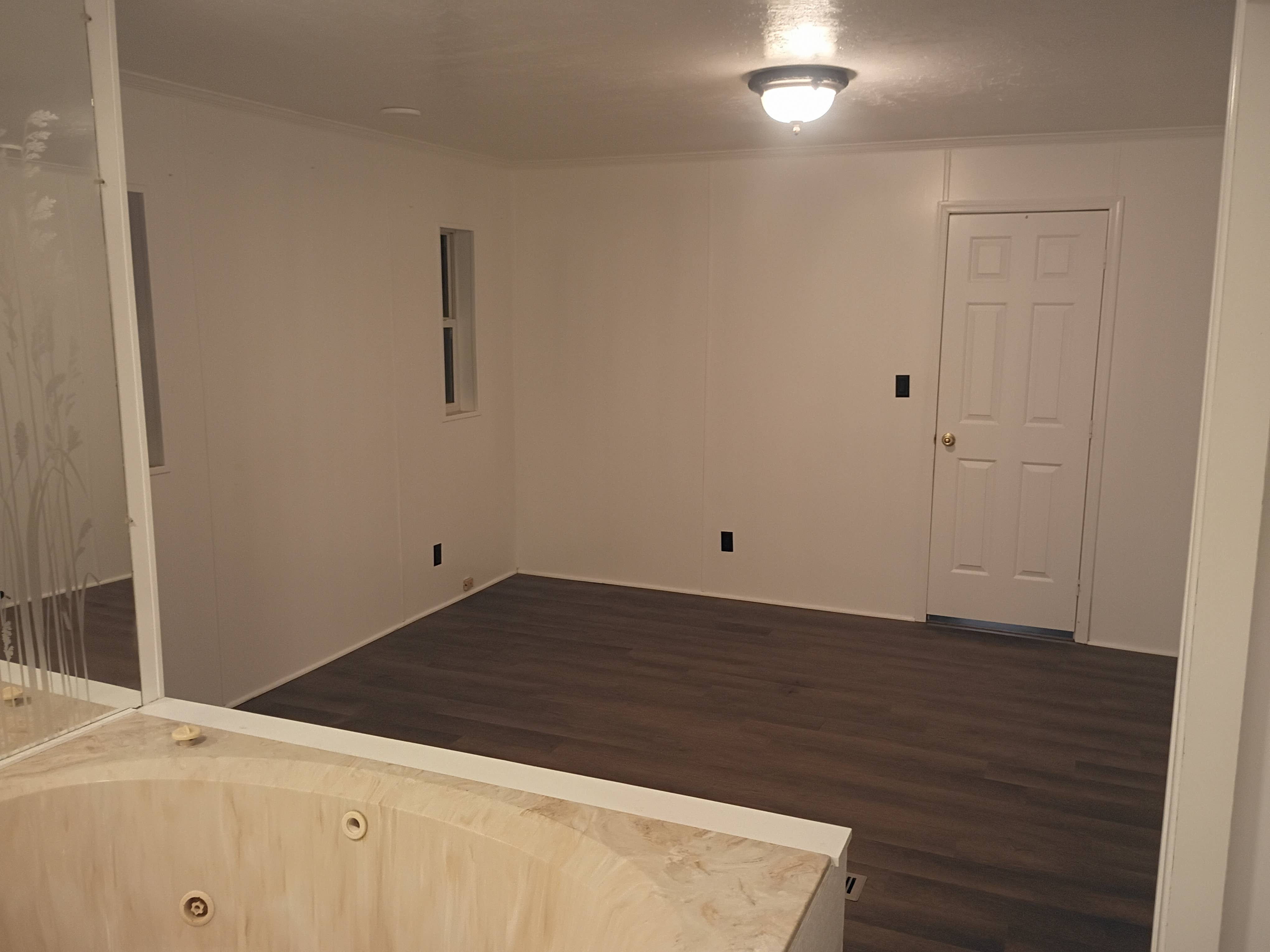 Master bedroom and private bathroom