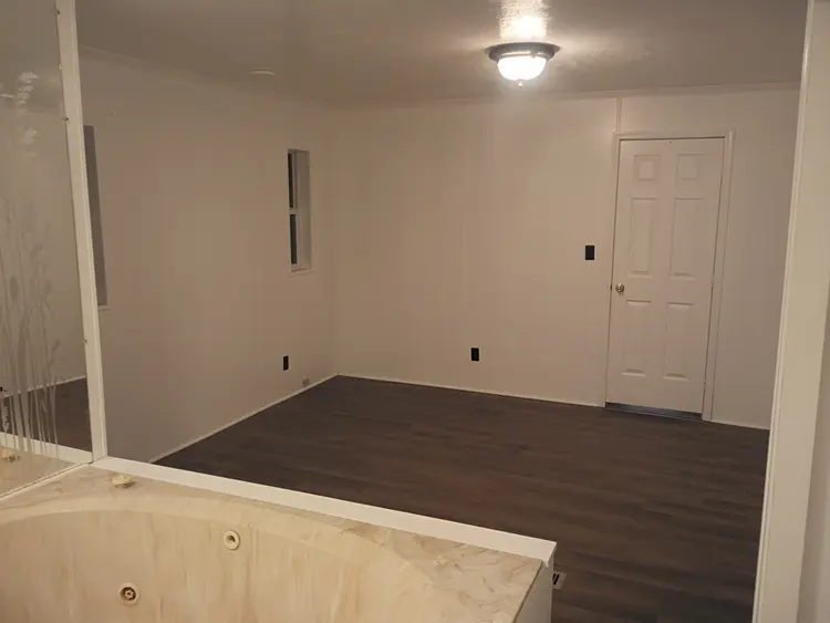 Master bedroom and private bathroom