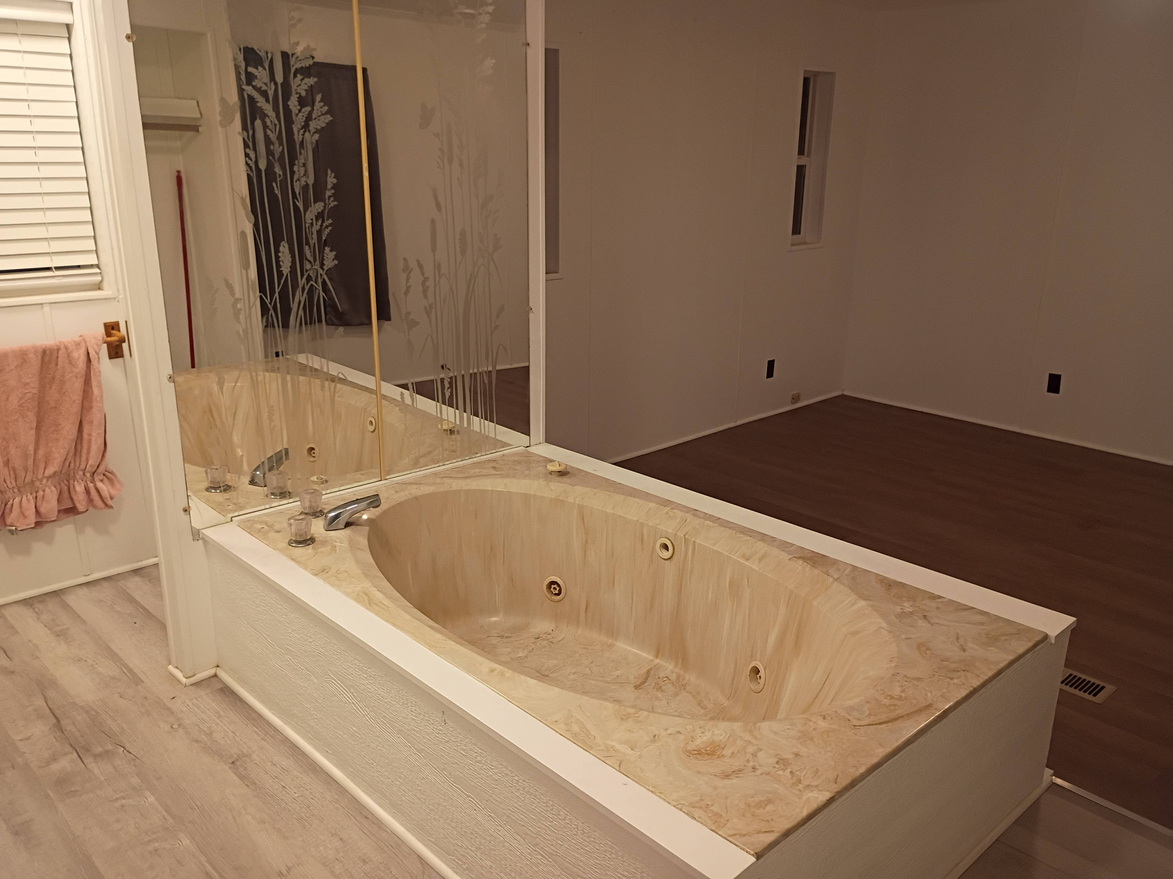 Master bedroom and private bathroom