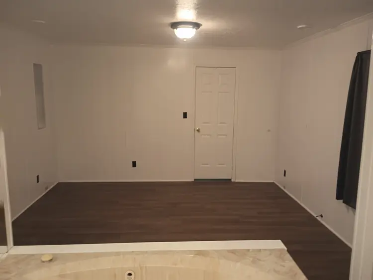 Master bedroom and private bathroom