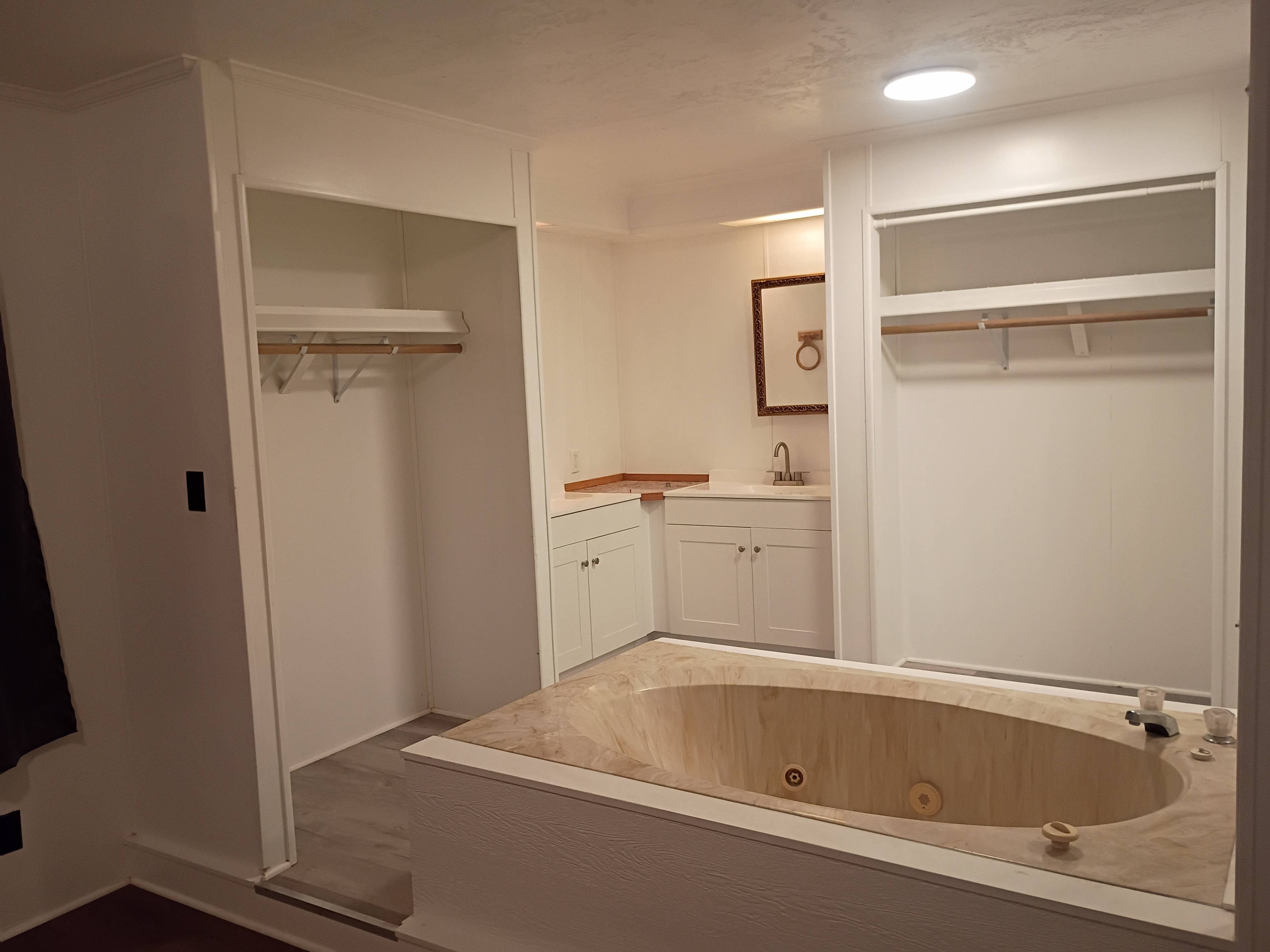 Master bedroom and private bathroom