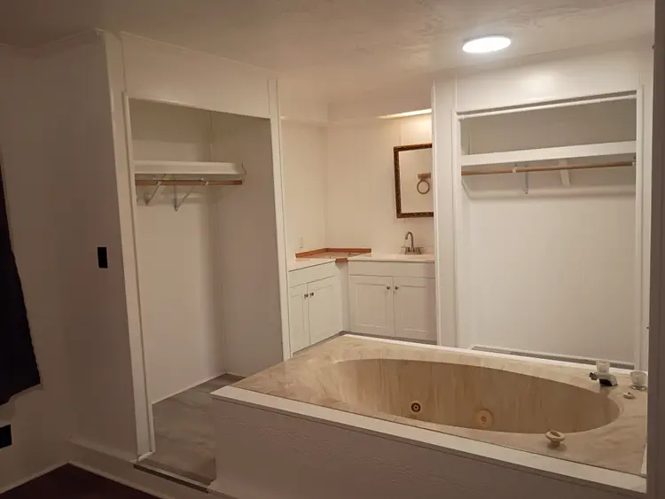 Master bedroom and private bathroom
