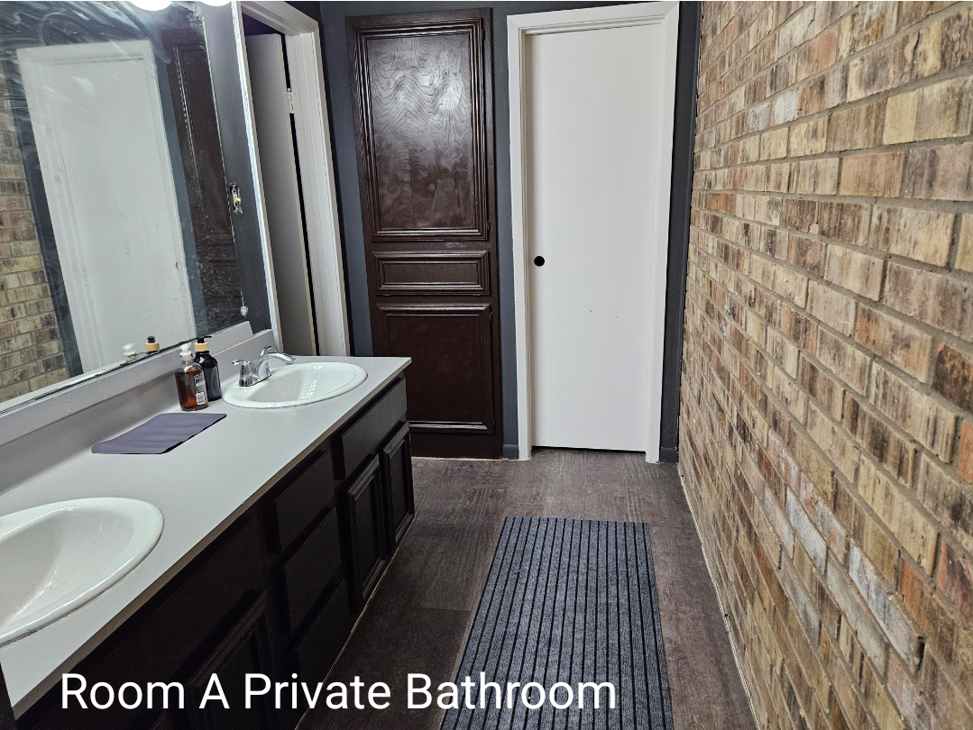 Large Furnished Private Bathroom.