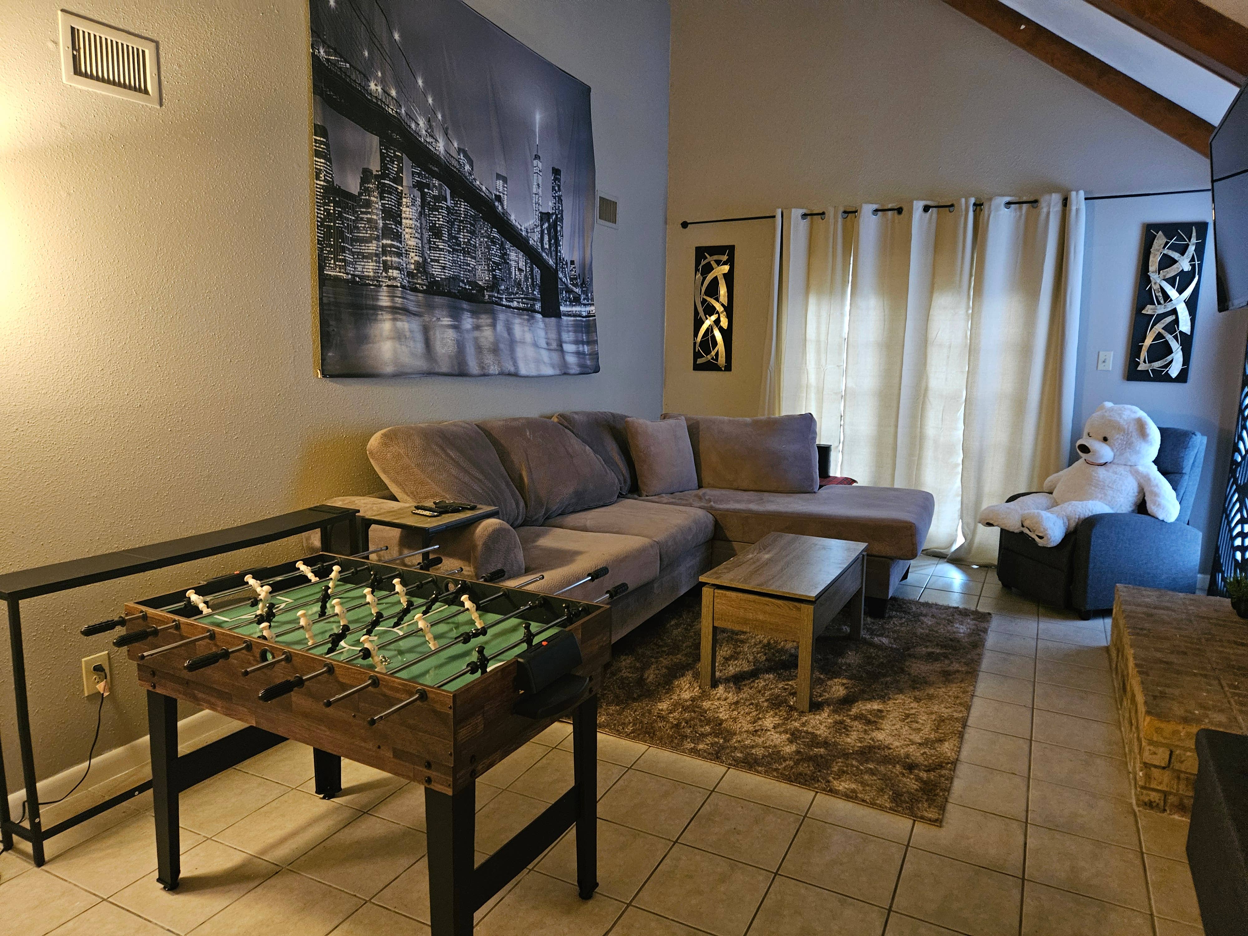 Large Furnished Private Bathroom.