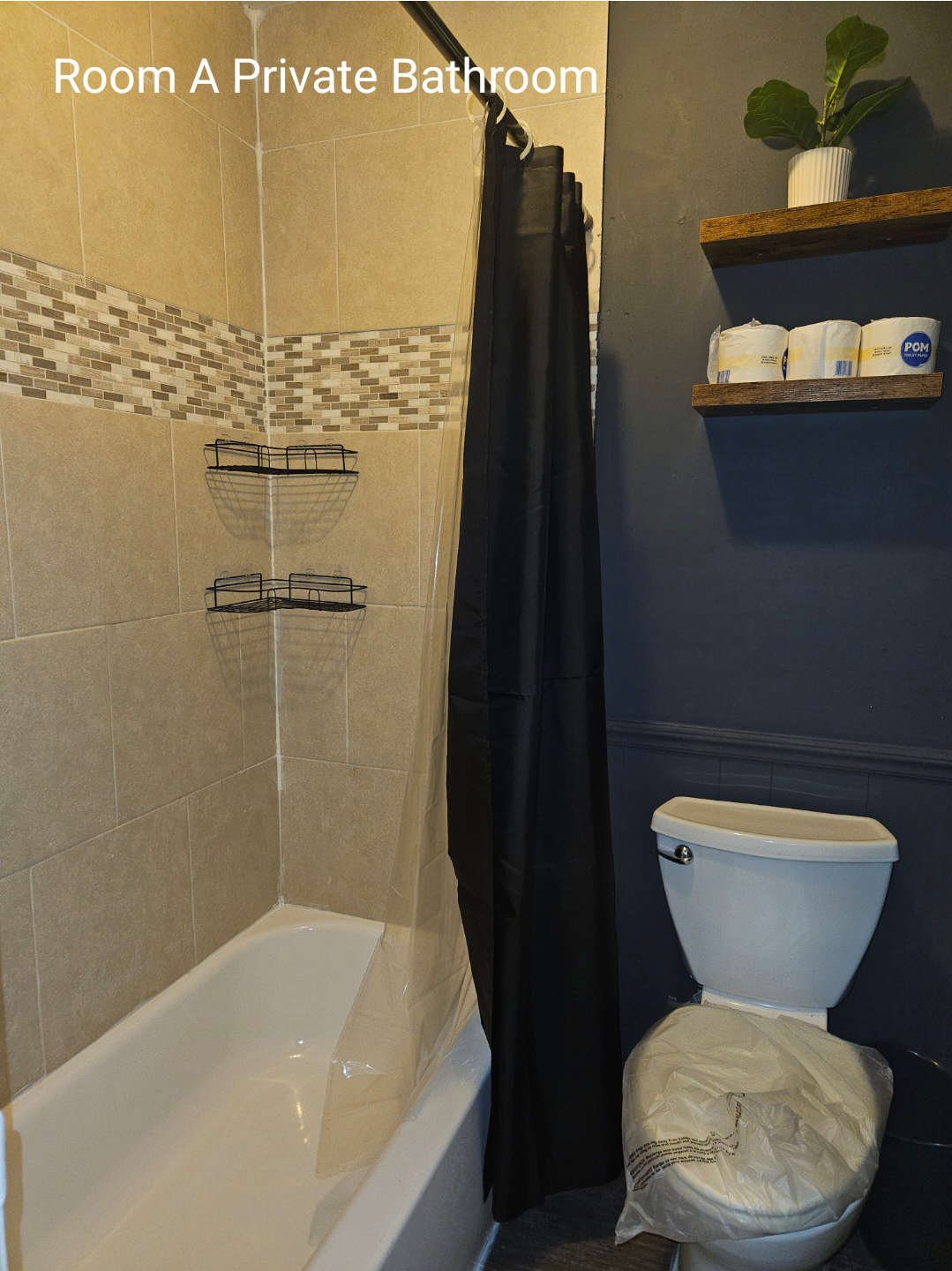 Large Furnished Private Bathroom.
