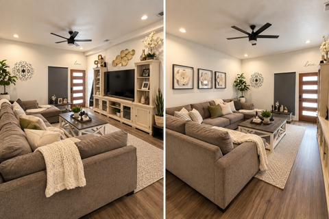 3 bedroom, 3.5 baths.