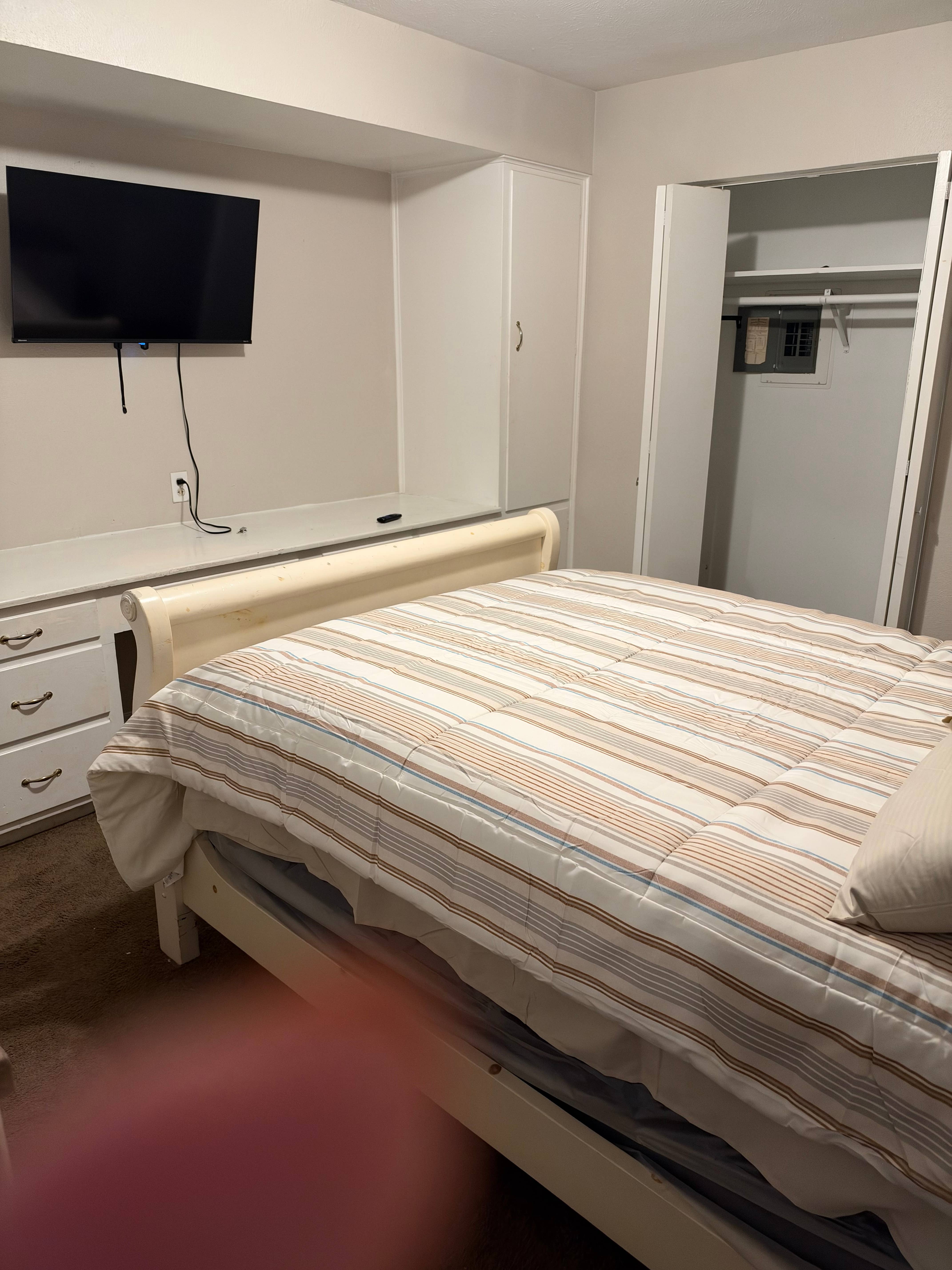 Furnished Room with TV & Fridge