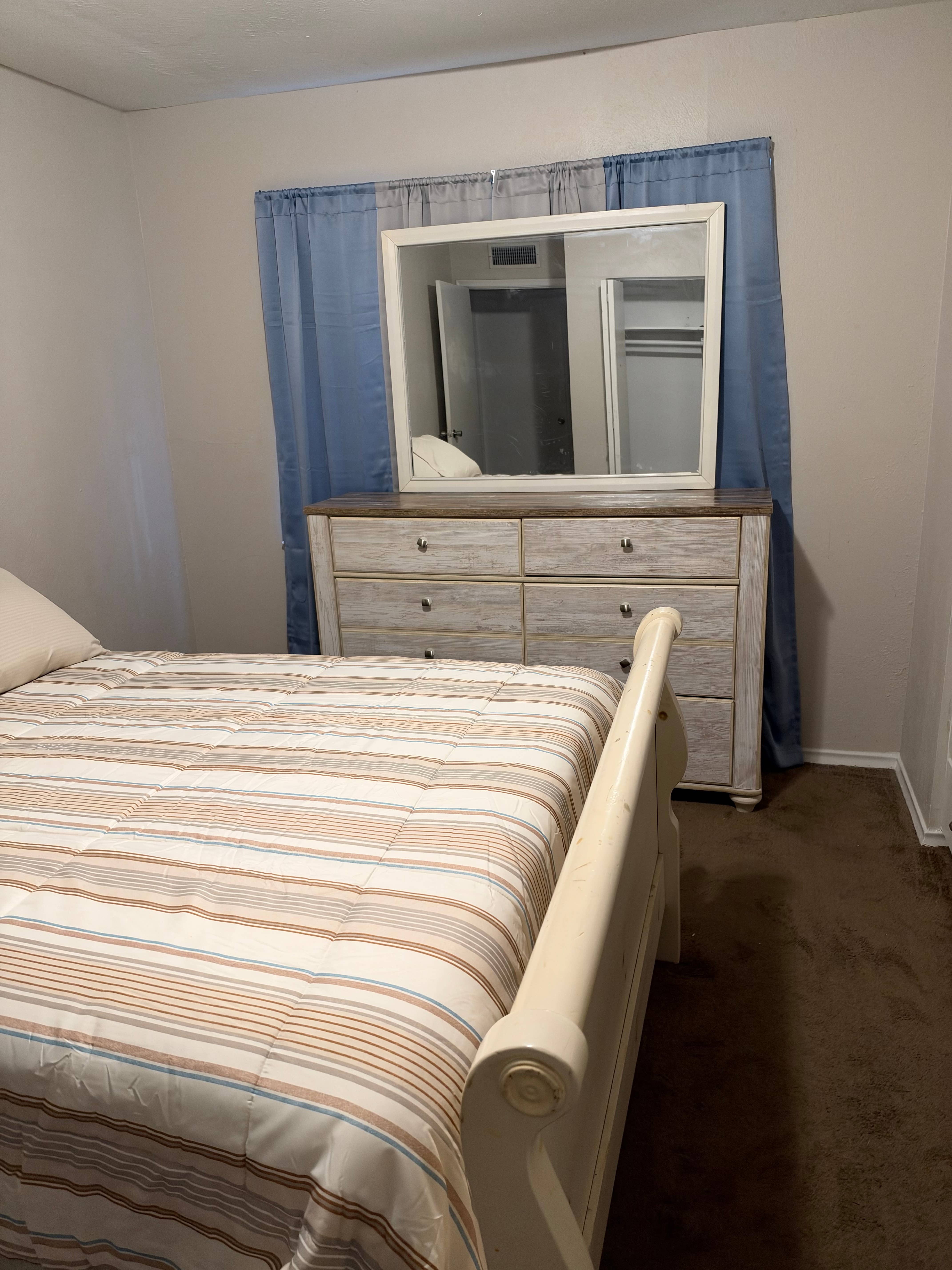 Furnished Room with TV & Fridge