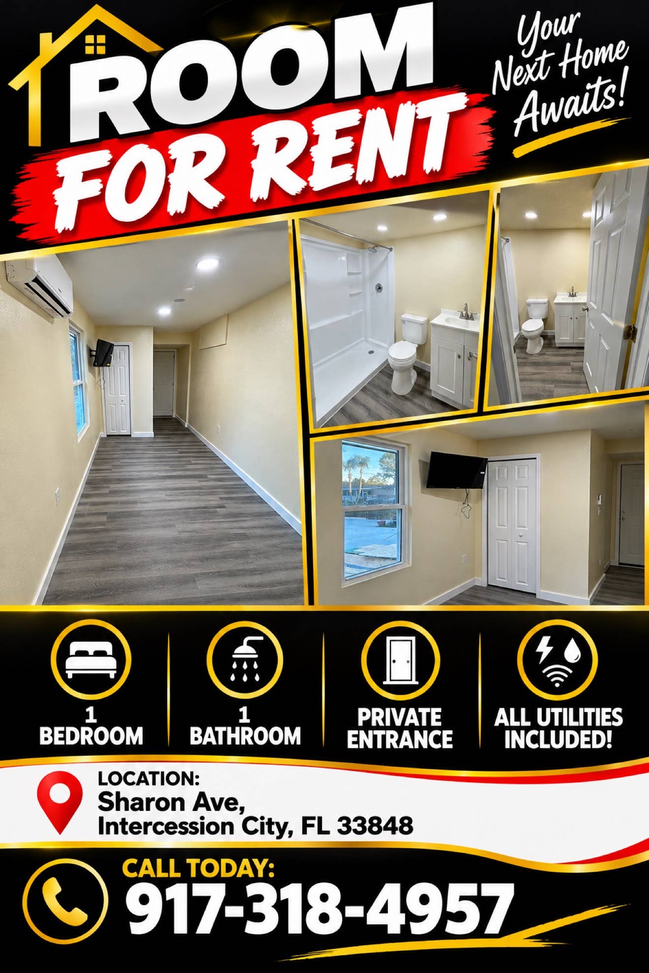 Room for rent with bathroom