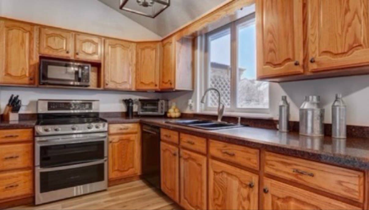 Master bedroom + shared bathroom