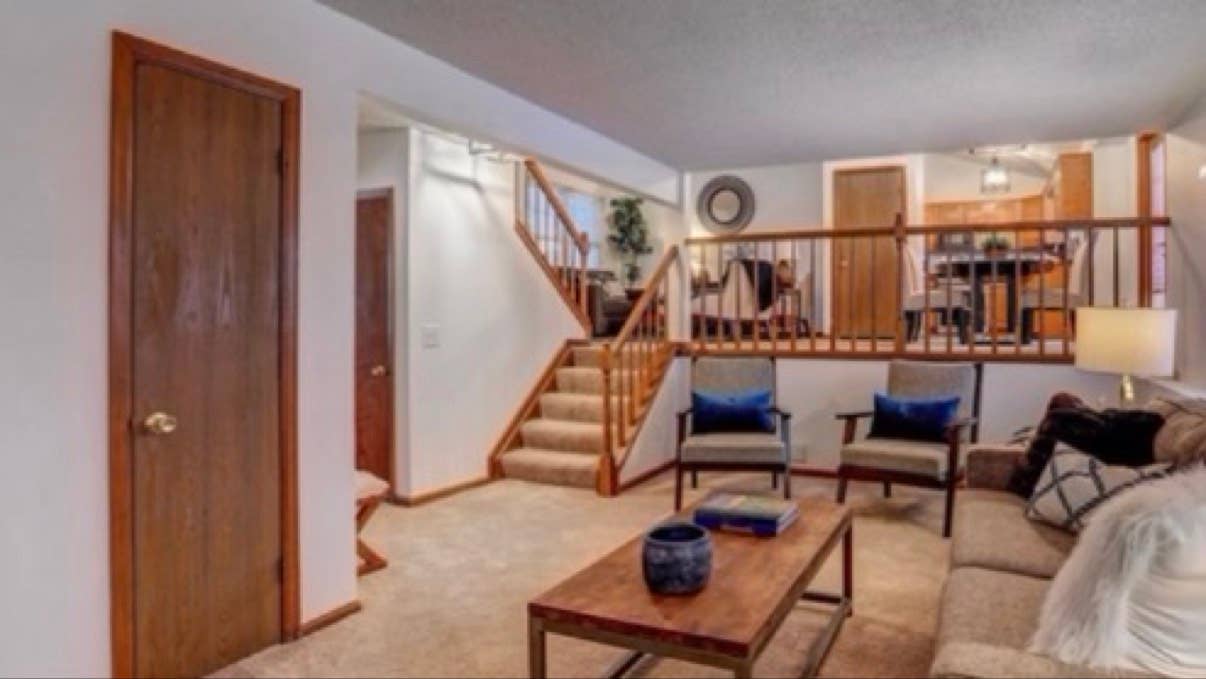 Master bedroom + shared bathroom
