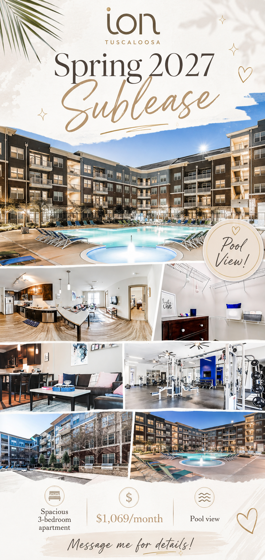 Tuscaloosa spring 2027 sublease