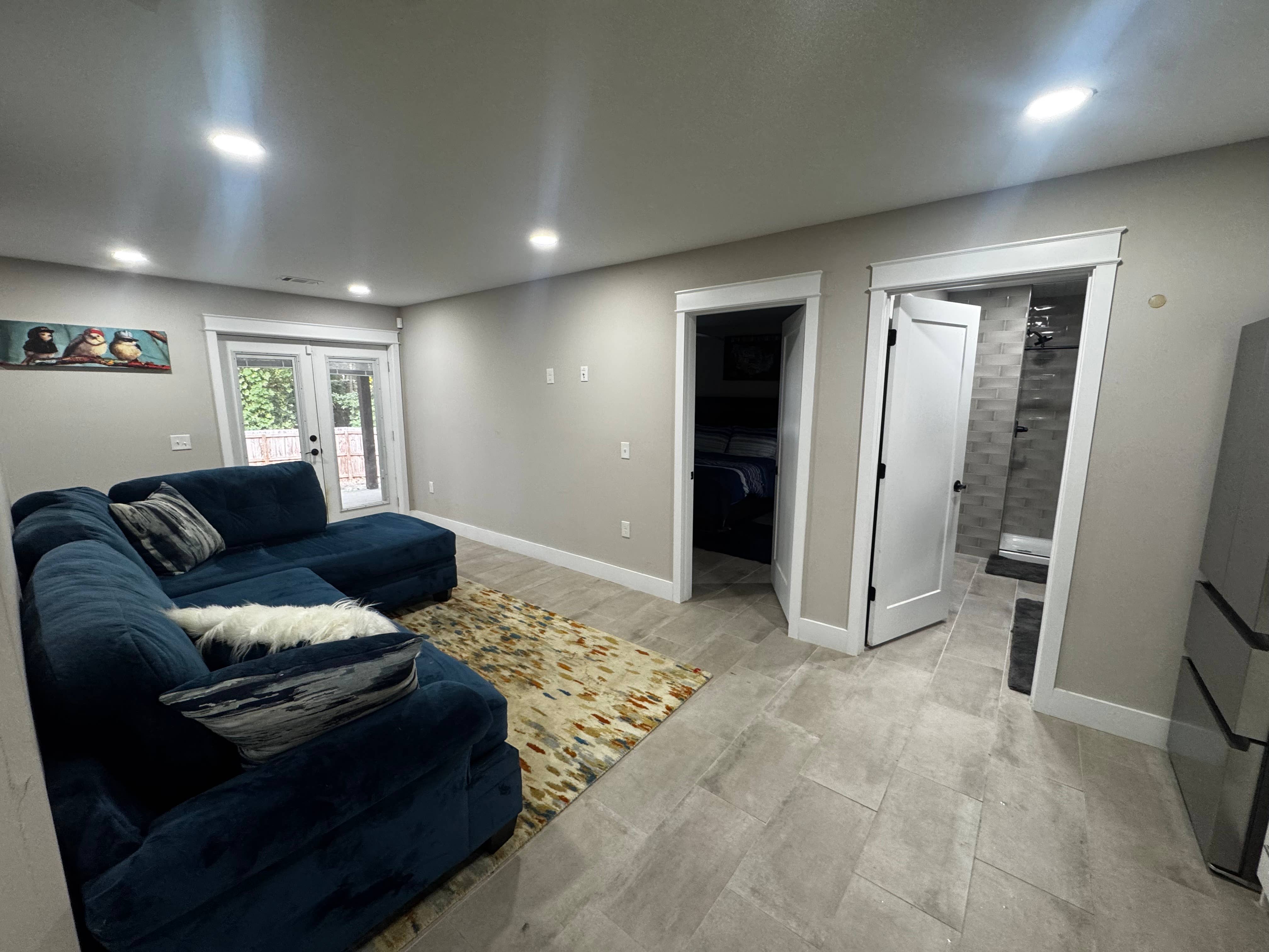 Basement LVL room wPVT Bathroom.