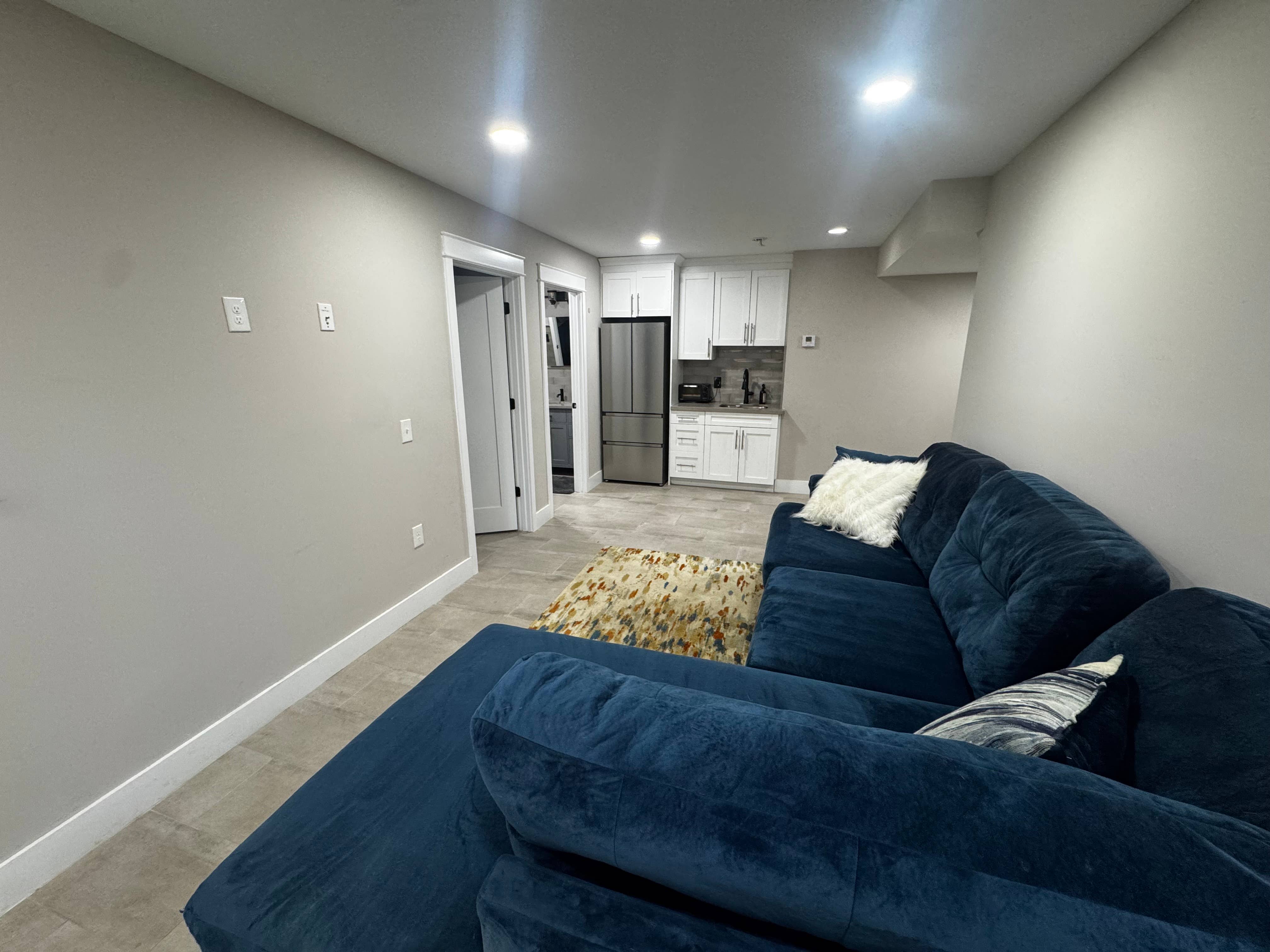 Basement LVL room wPVT Bathroom.