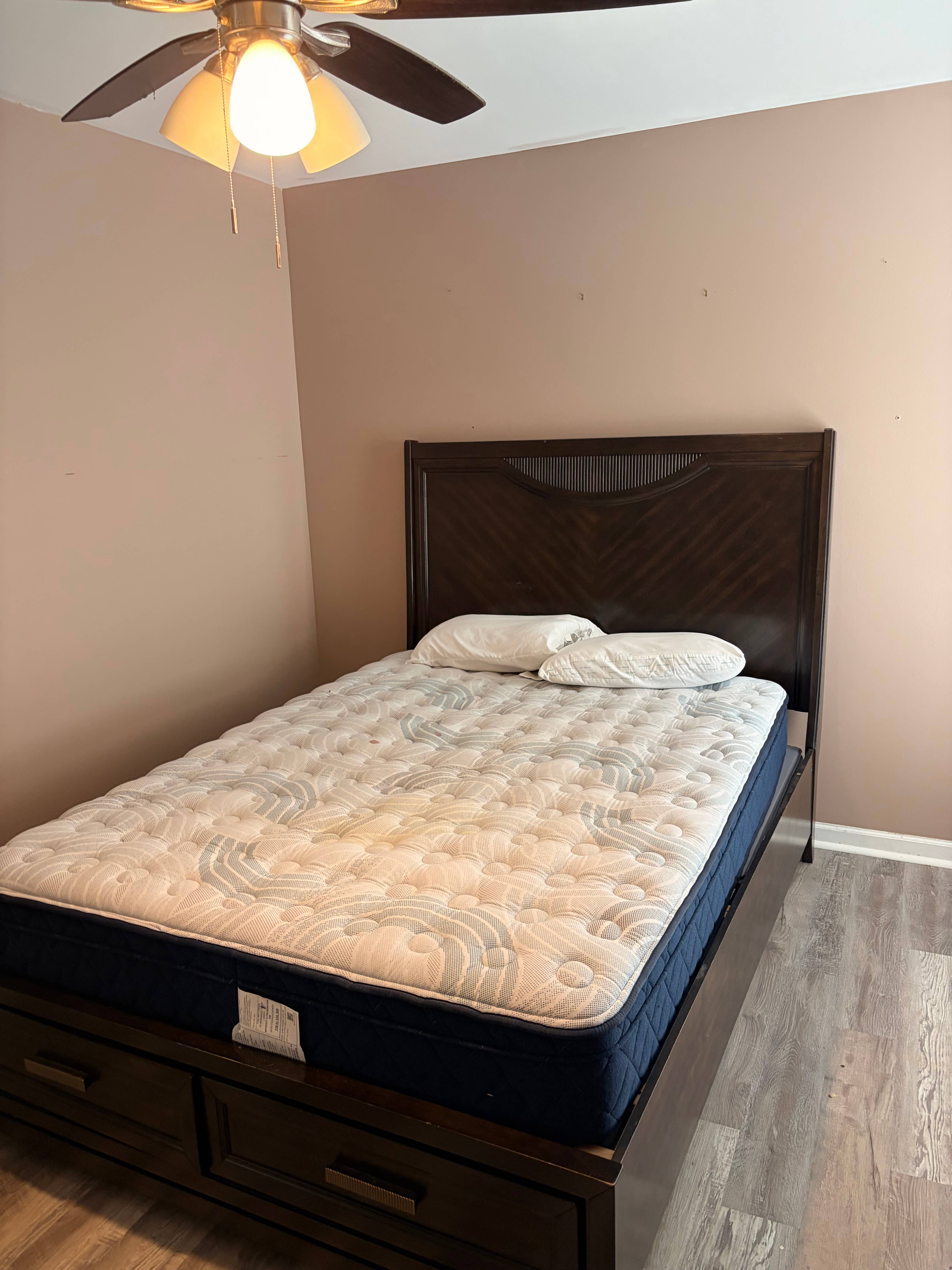 furnished room with private bath