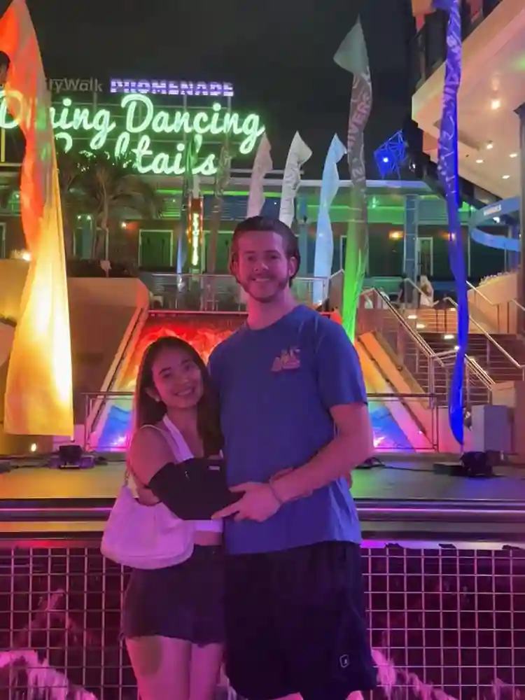 Young quiet married couple