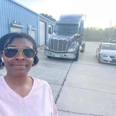 Rarely home lady truck driver