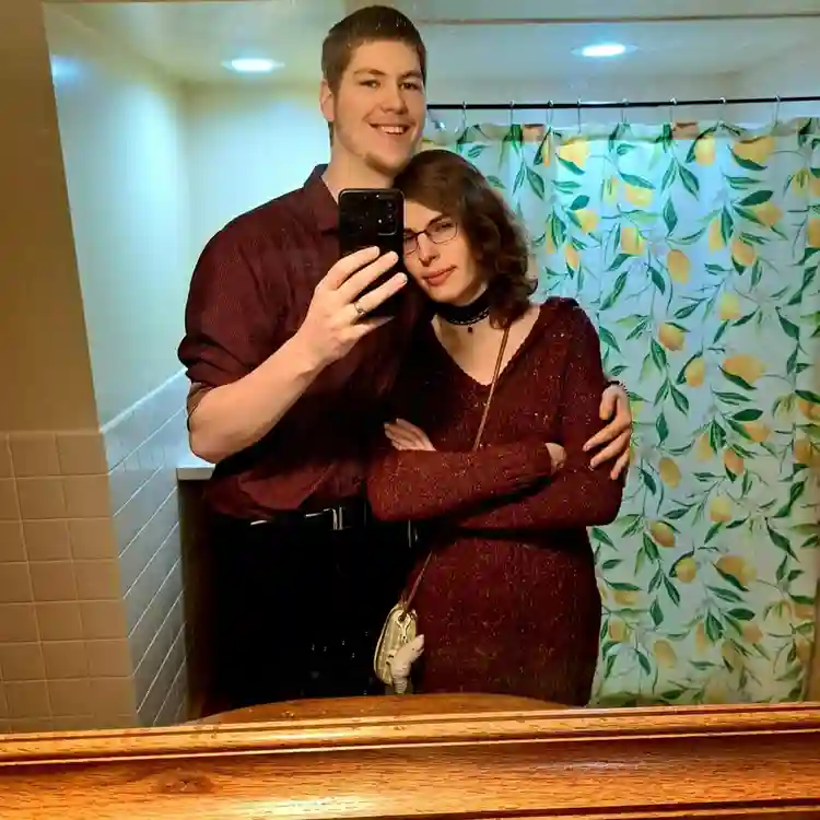 Engaged couple looking for a room