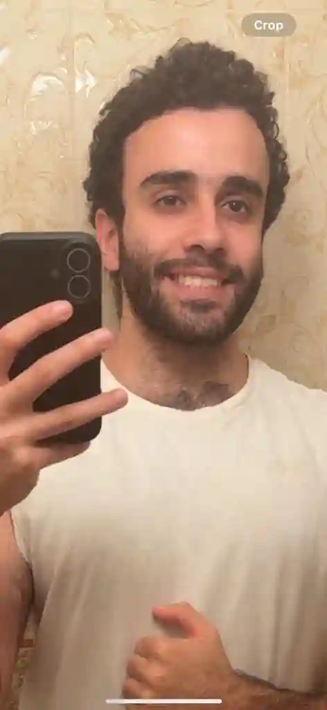 Hairy male student looking for room