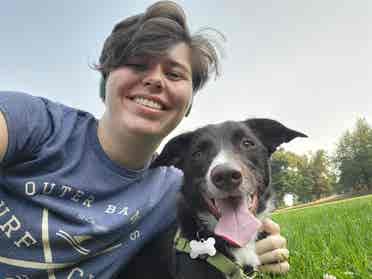 Mid s professional with dog