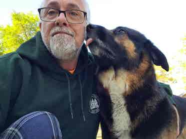 Single guy  years old and his pup